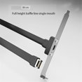 thumbnail image 5 of Usb3.1 Baffle Cable 19pin/type-e To Type-c Front C Mother Chassis Pci Bit 10gbps Short Flat Cable 30cm, 5 of 5