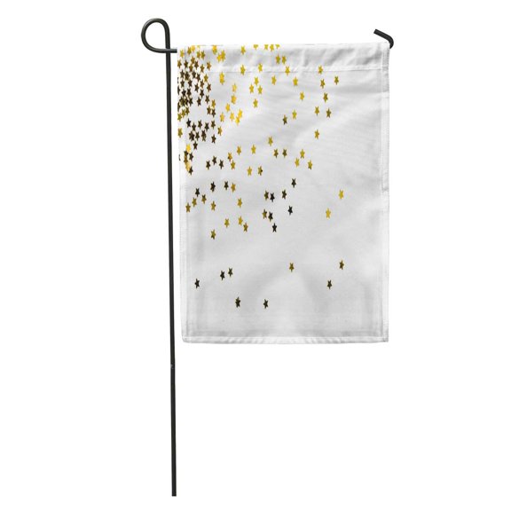 SIDONKU Beautiful Group of Gold Star Object on Top View Border Garden Flag Decorative Flag House Banner 12x18 inch