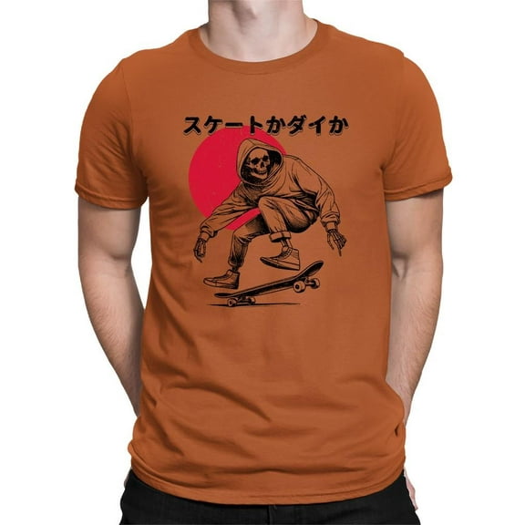 Skull Skater Japanese Halloween Tee T-shirt Color Men's