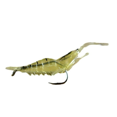 LADAEN Freshwater Silicone Fish Bait 5cm Attractive Artificial Shrimp Lure 10PCS Set for Freshwater and Saltwater