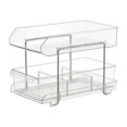 thumbnail image 1 of Transemion Storage Shelf Portable Dual Layer Transparent Replacement Handled Home Organizer Acrylic Slideable Household Makeup Cosmetic Toiletries Holder Organizer Type 1, 1 of 9