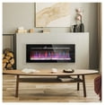 thumbnail image 2 of 50" Recessed and Wall Mountable Fireplace Heater with Remote Control, Adjustable Flame Color and Brightness, 2 of 9