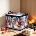 thumbnail image 6 of Christmas Foldable Storage Box, Holiday Ornament Clothes Storage Bin with Lid Handles, Large Capacity Decorative Christmas Organizer, Home Storage Gift, 6 of 6