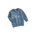 thumbnail image 1 of FOCUSNORM Chandail en Molleton Chaud pour Bébé Garçon Manches Longues Col Rond Broderie Lettre Pull Col Rond Haut pour Vêtements d'Hiver Automne, 1 of 9