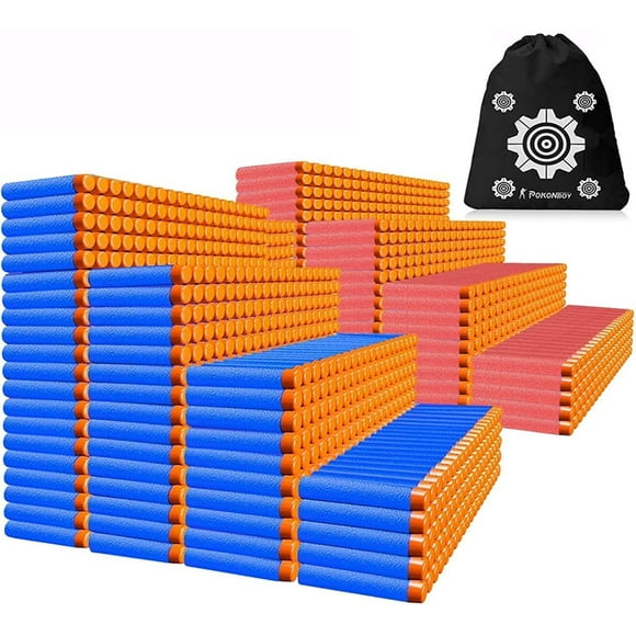 HHHC 1200 Pack Refill Darts Compatible with Nerf Guns, Refill Bullet Darts Foam Darts Compatible with Nerf Guns N-Strike Elite Series Blaster Toy Guns Kids(Storage Bag Included)