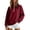 Wine, variant on Sweatshirt for Women Pullover Lightweight Quarter Zip Collar Long Sleeved Loose No Hoodies Sweatshirt