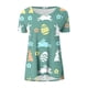 thumbnail image 3 of Blusa de manga corta con estampado de cuello redondo informal para mujer a la moda, Tops de verano OAVQHLG3B Store lin121212, 3 of 3