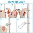 thumbnail image 5 of Uxcell Adjustable Flagpole Clips 0.7-1.2 Inch, Stainless Steel Flag Pole Clip Bracket Flagpole Rings with Hooks 2 Pcs, 5 of 7