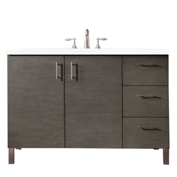 James Martin Vanities 850-V48-3Wz Metropolitan 48" Free Standing Single Basin Vanity Set -