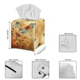 thumbnail image 5 of Yuyamidu Maple PU Leather Tissue Box Cover for Living Room Dragonfly Tissue Box Holder with Belt Bottom Foldable Napkin Holder for for Napkin Facial Paper Gift for Friends, 5 of 8