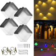 thumbnail image 2 of 4PCS Hanging Solar Lights Ice Brick, Colour Changing Solar Garden Fence Lights IP65 Waterproof, Garden Fence Lights, 2 of 5