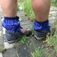 thumbnail image 2 of GOOHOCHY A Pair of Adjustable Outdoor Waterproof Ankle Walking Gaiters Lighweight Nylon Hiking Boot Gaiters (Blue), 2 of 8