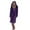 Purple, variant on Prolriy Robes for Women Winter Coat Jacket Plush Lengthened Shawl Bathrobe Home Clothes Long Sleeved Robe Hooded Soft Coat Womens Robe Black L