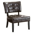 thumbnail image 2 of Blended Leather Tufted Accent Chair with Oversized Seating, Offering Modern Style and Comfortable Comfort, Brown, 2 of 9
