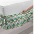 thumbnail image 2 of Norwegian Bed Skirt, Colorful Pattern of European Folk Art Hues and Strokes Ornaments with Details, Elastic Bedskirt Dust Ruffle Wrap Around for Bedding Decor, 4 Sizes, Multicolor, by Ambesonne, 2 of 2