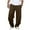 Coffee, variant on Men's Casual Pleated Trousers with Side Pockets Comfortable Relaxed Fit Soft Big and Tall Pants Yellow,M