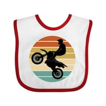 Inktastic Dirt Biking Motocross Retro Boys or Girls Baby Bib