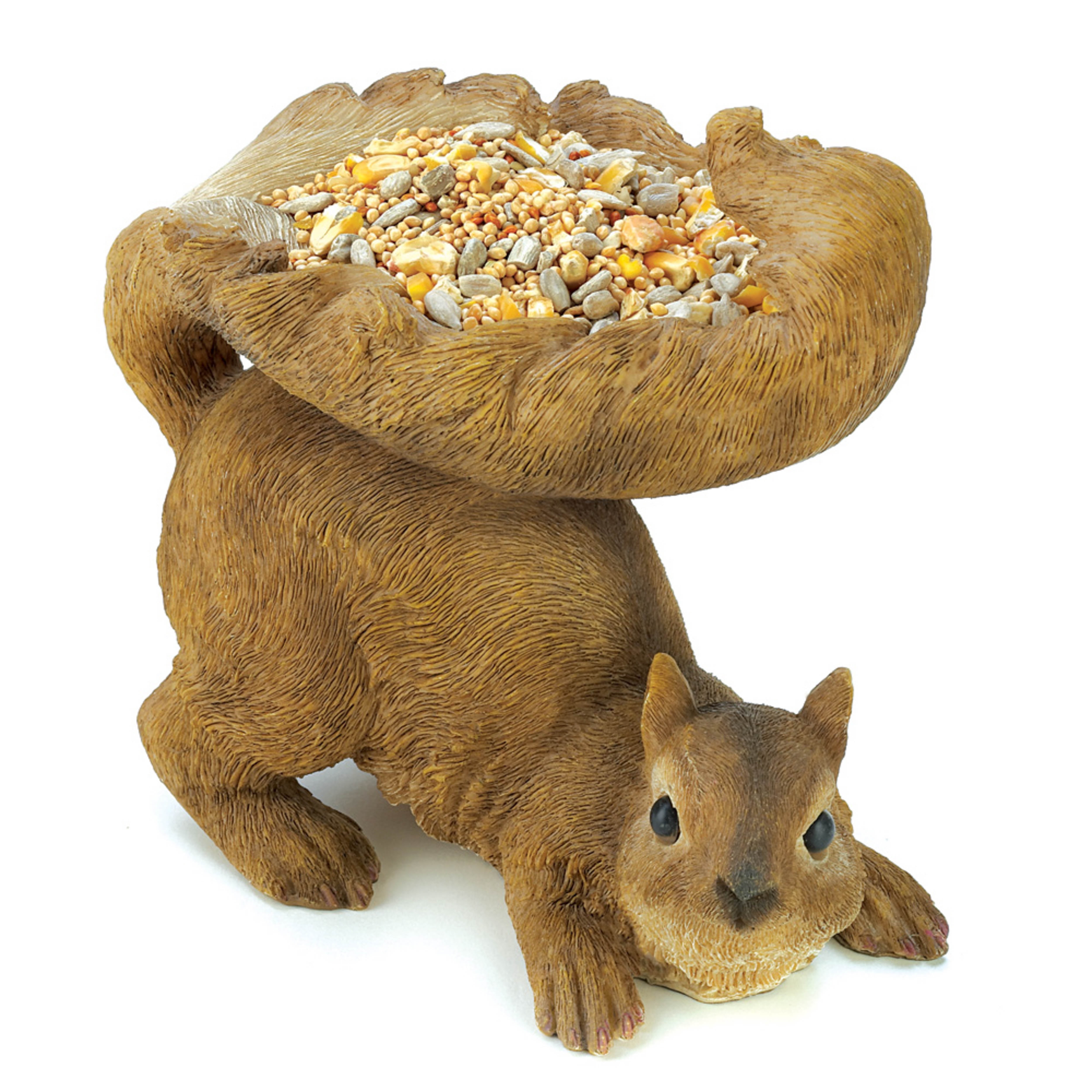 Zingz & Thingz Woodland Squirrel Bird Feeder 7x4x6"
