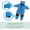 thumbnail image 3 of Cuddle Club One Piece Kids Rain Suit Waterproof Jacket Toddler Overalls, Blue Bear 12-18 Months, 3 of 6