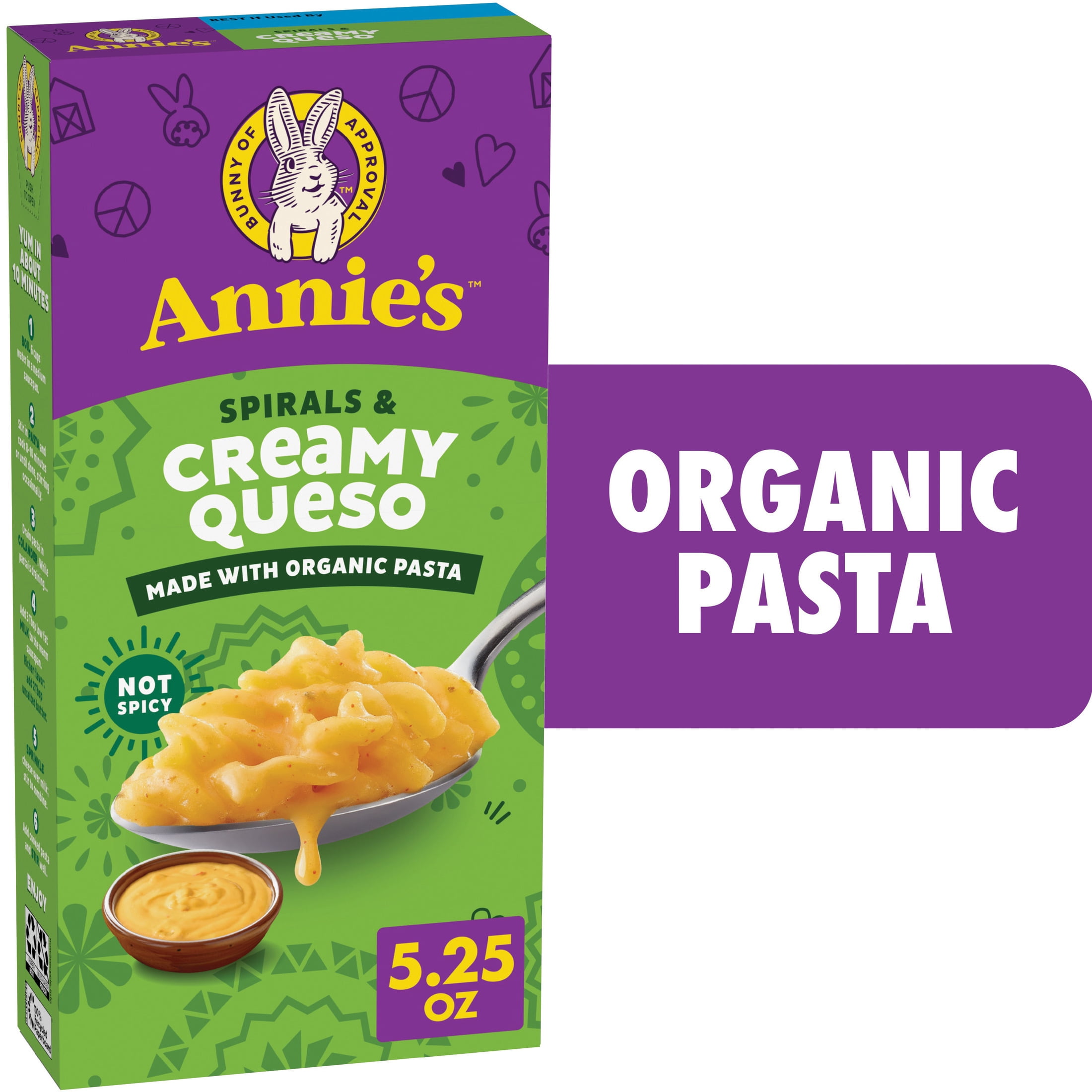 (12 pack) Annie's Spirals and Creamy Queso with Organic Pasta, 5.25 oz