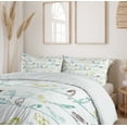 thumbnail image 6 of Ambesonne Animal Duvet Cover Sets, Birds Sitting on Wires, 2-King, Pale Green Brown, 6 of 7