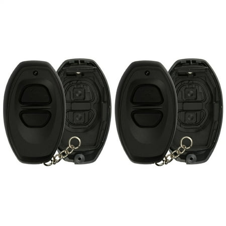 Dealer Button Set - 2 PACK KeylessOption Keyless Entry Remote Control Black Car Key Fob Shell Case Cover Button Pad for Toyota Dealer Installed Alarm System BAB237131-022
