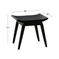 thumbnail image 4 of DecMode Wood Curved Stool, Black, 4 of 12