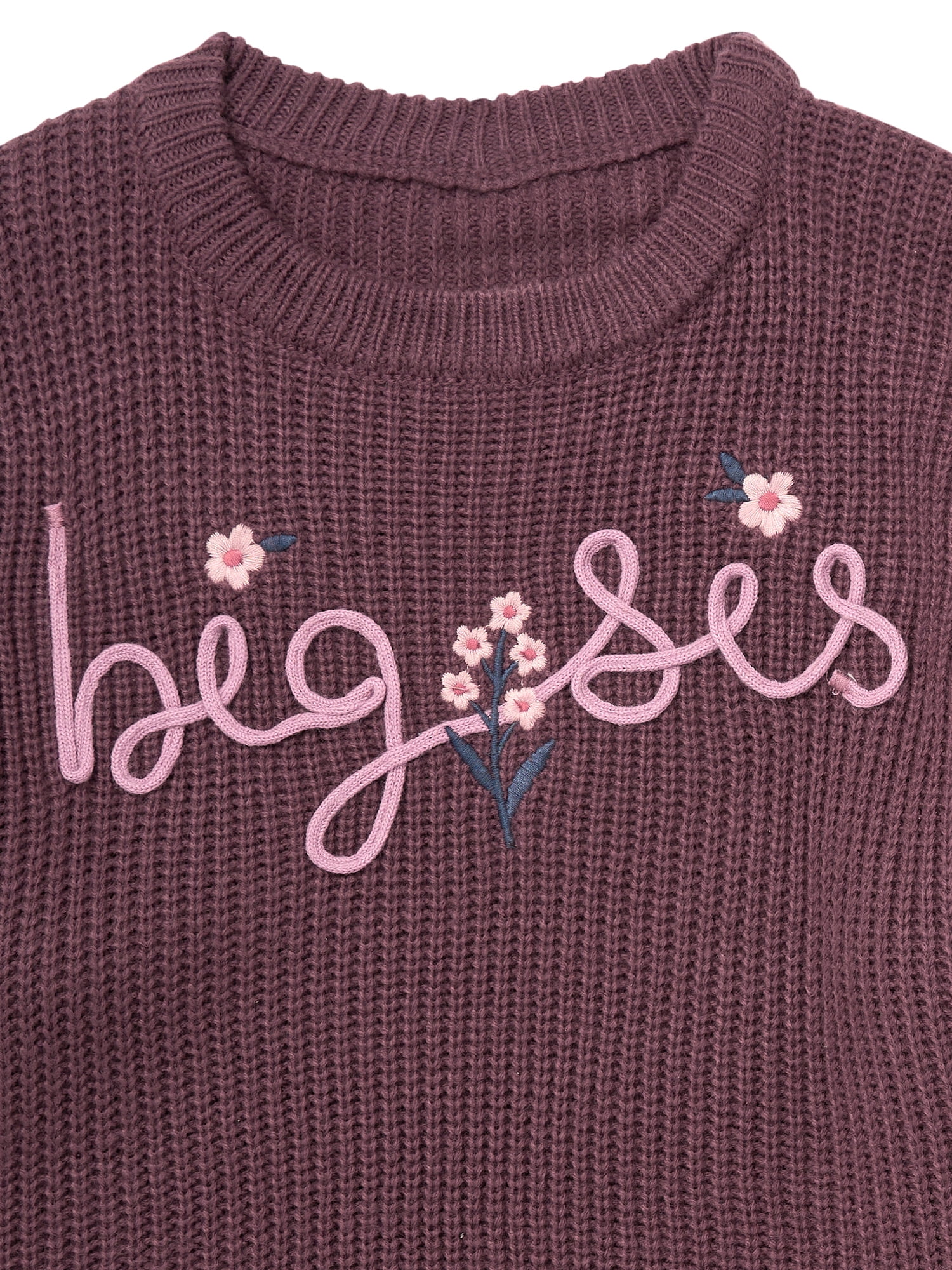 Modern Moments by Gerber Toddler Girl Affirmation Sweater, Sizes 12 Months - 5T