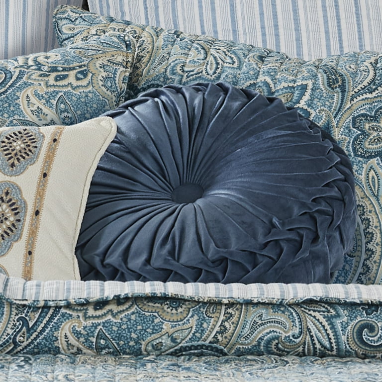 Round navy pillow hot sale