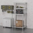 thumbnail image 4 of Bingirl Table de Travail en Acier Inoxydable avec Étagères Supérieures 30 x 24 Pouces Table de Préparation de Cuisine Robuste avec Tablette Réglable pour Restaurant Commercial Entrepôt Garage, 4 of 7
