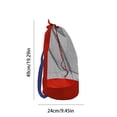 thumbnail image 3 of JJV Large Capacity Mesh Beach Bag Storage Tote with Drawstring Closure for Shells Crabbing Tools Wet Swimsuits Towels for Outdoor Play Supplies 19x9 Inch, 3 of 6