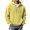 wei163-Yellow2, variant on IWRICH Men's Hoodies Pullover Quarter Zip Casual Long Sleeve Drawstring Waffle Knit Hooded Sweatshirt with Pocket Yellow2 XS