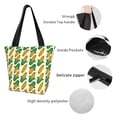 thumbnail image 7 of Cauagu Corn 8 Print Canvas Aesthetic Tote Bag for Women Beach Bag Shopping Bags Shoulder Bag Reusable Grocery Bags, 7 of 7