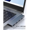thumbnail image 3 of Concentrador USB, concentrador USB Fidioto de 4 puertos (1 concentrador 3.0, 3 concentradores 2.0), divisor USB para laptop, PC con Windows, , impresora, unidad flash, disco duro móvil, 3 of 7