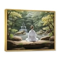 thumbnail image 2 of Designart "Zen Garden Serenity in Lush Green II" Spiritual Floater Framed Wall Art Print, 2 of 7