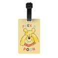 thumbnail image 1 of Custom Winnie The Pooh Luggage Tags for Suitcases Cute Cartoon Bear Baggage Tags Privacy Cover ID Label, 1 of 1
