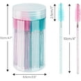 thumbnail image 4 of 100PCS Eyelash Brushes,with Container, Bendable Disposable Eyebrow Spoolies, Lash Brush for Lash Extensions, Eyebrow Spoolie, Castor Oil Brushes (50 Crystal Pink+50 Crystal Blue), 4 of 5