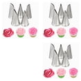 thumbnail image 2 of sweethay 5 Pieces Stainless Steel Piping Tip Household Rose Muffin Decorative Reusable Pudding Cupcake Cookies Tool Nozzle Baking Type1, 2 of 6