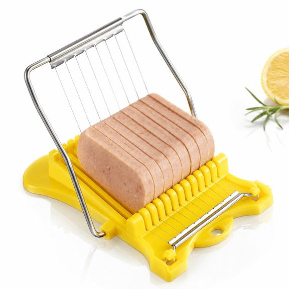 Spam Slicer,Multipurpose Luncheon Meat Slicer,Stainless Steel Wire Egg Slicer,Cuts 10 Slices For fruit ,Onions,Soft Food and Ham