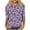 Purple Plus Size Blouse for Women_P, variant on CYMMPU Tunic Tops 3/4 Sleeve Flower Pattern Loose Fit Fall Trendy Shirts Blouses for Women Dressy Casual Spring Tops Round Neck Pleated Dressy T-Shirts M