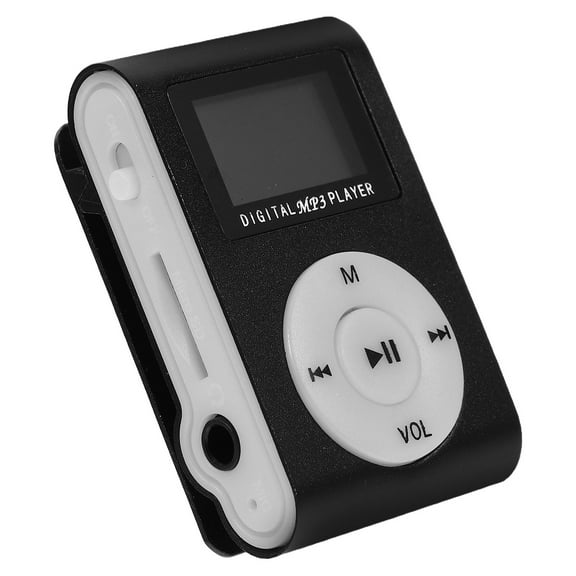 BRIGHTFUFU 1Set MP3 Player Black with Mini Ereader for On-the-go Listening 4.5x3.1x1.5cm