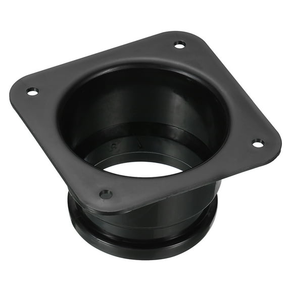 Uxcell 3" Duct Connector Flange Dryer Vent Wall Plate Square to Round Straight Ducting Plate Black