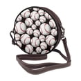 thumbnail image 2 of Lsque Cute Baseball Pattern Shoulder Bag – Microfiber Leather Crossbody with Detachable Strap & Handle Ring, Waterproof & Durable, Elegant Everyday Carry, 2 of 5
