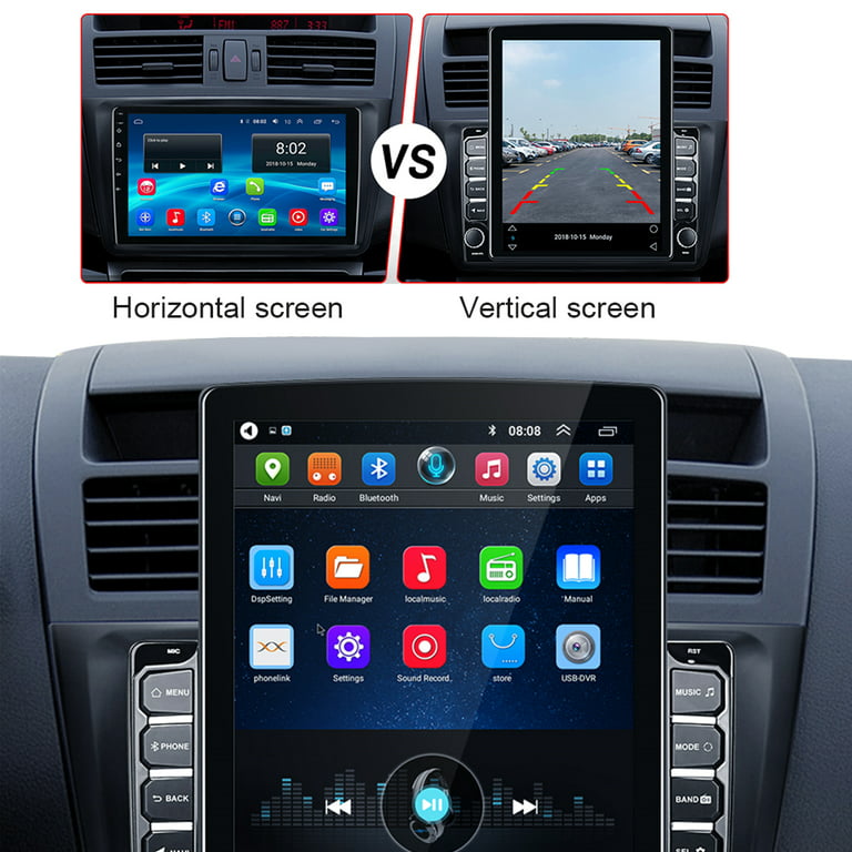 LNGOOR 9.7'' Android 9.1 Vertical Screen Auto Stereo Car Radio 2 Din GPS  2.5D HD 1080P Car MP5 Player with Bluetooth WIFI,Suppport Rear  Camera[1+16G] 