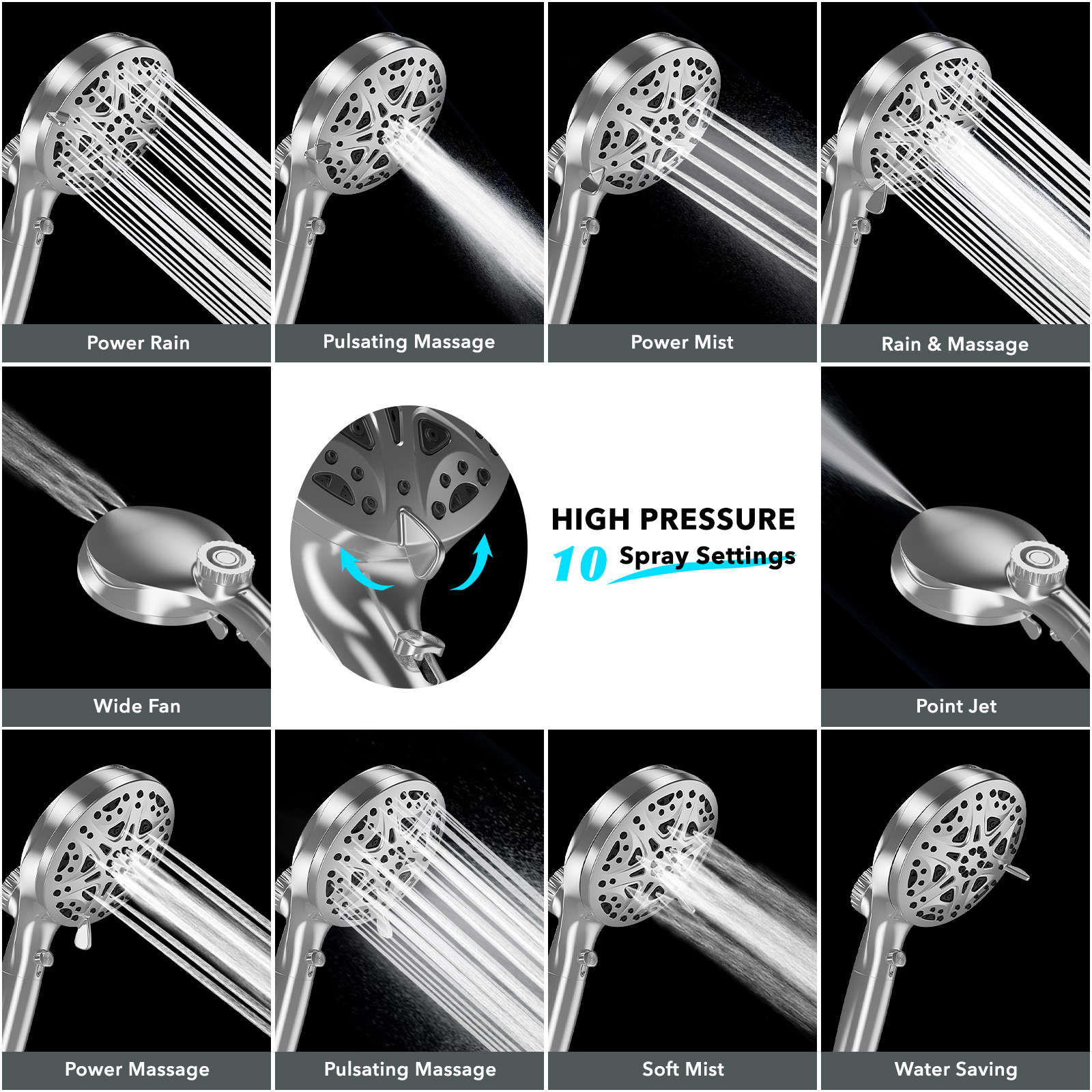 GPED Handheld Shower with Magnetic Docking System photo 4
