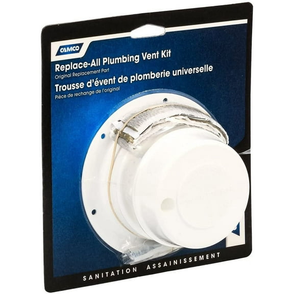 Camco 40033 White Replace-All Plumbing RV Vent Kit