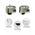 thumbnail image 2 of Sage Green Black Grey Toaster Cover 2 Slice, Modern Irregular Geometric Abstract Dustproof Bread Machine Oven Cover with Storage Pockets, Fits Most Kitchen Toasters Protector, 2 of 5