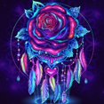 thumbnail image 1 of Kits de pintura de diamante 5D para adultos, DIY Fantasy Rose Flower Round Full Drills Canvas Diamond Arts Crafts Supply para decoración de la pared del hogar, sala de estar pinturas regalo Sailing Electrónica, 1 of 5