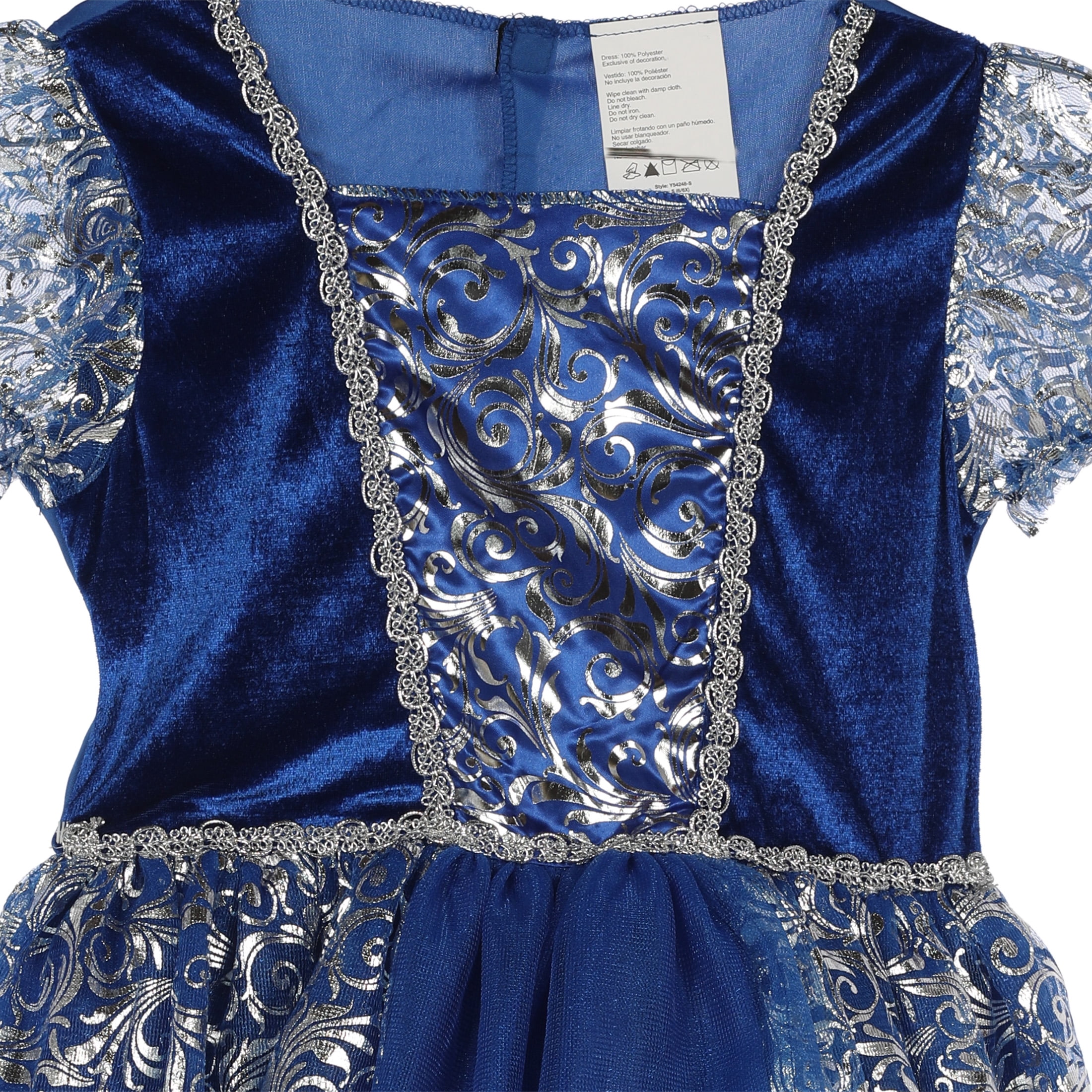 Royal Princess Dress, Halloween Costume for Children, Girls' Size L (10/12), by Way to Celebrate