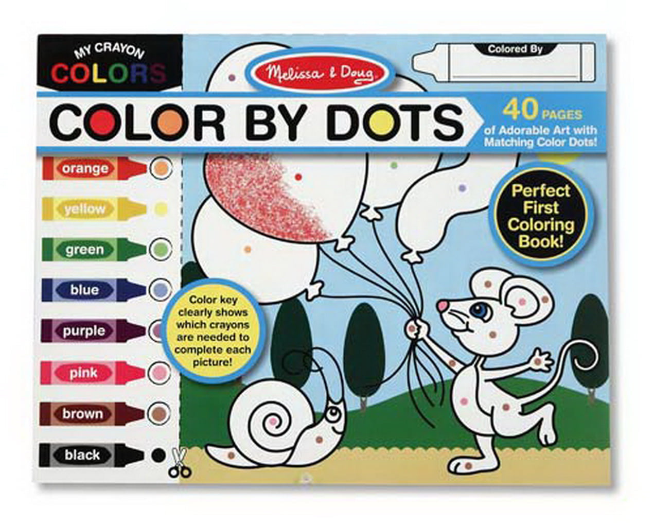 Melissa & Doug My Crayon Colors Color By Dots 